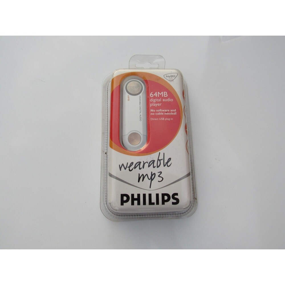 Philips key003 64MB Wearable MP3 Digital Audio Player USB Plug-in New Sealed